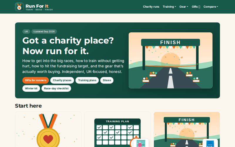 Run For It homepage